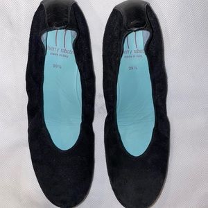 Thierry Rabotin blk suede arch support ballet flat US 9 39.5 New!